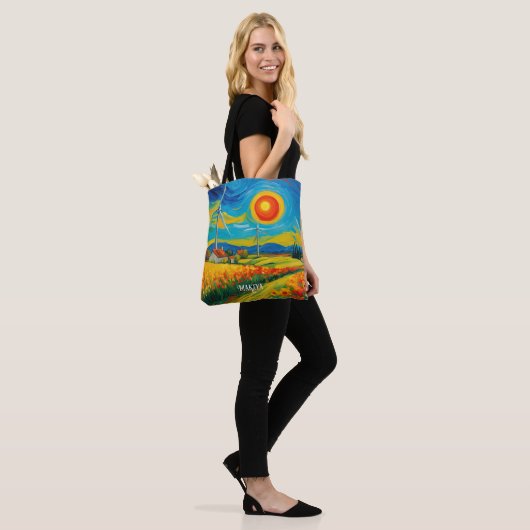 Impressionisme Zonne- en Windenergie Tote Bag (Op model)