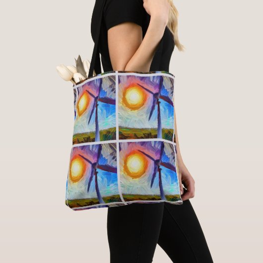 Impressionisme Zonne- en Windenergie Tote Bag (Dichtbij)