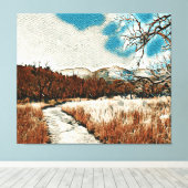 Impressionisonistisch Bergingscanvas Canvas Afdruk (Insitu (Houten vloer))