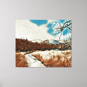 Impressionisonistisch Bergingscanvas Canvas Afdruk