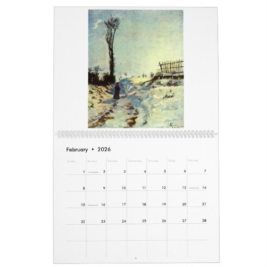 Impressionist Art Calendar - Armand Guillaumin Kalender (Feb 2026)