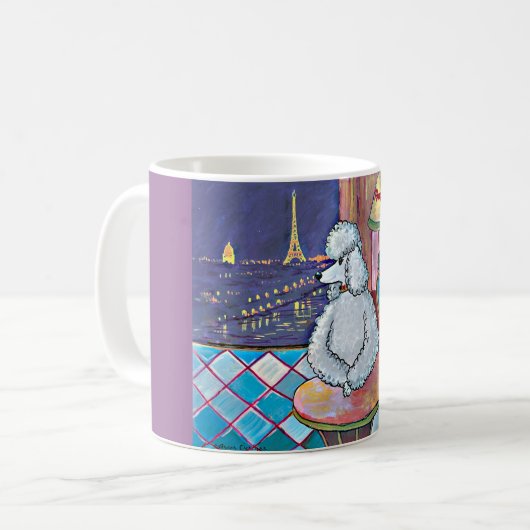 Impressionist Art Poodles Paris Cafe Mok Cup (Voorkant links)