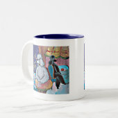 Impressionist Art Poodles Paris Cafe Mok Cup (Voorkant links)