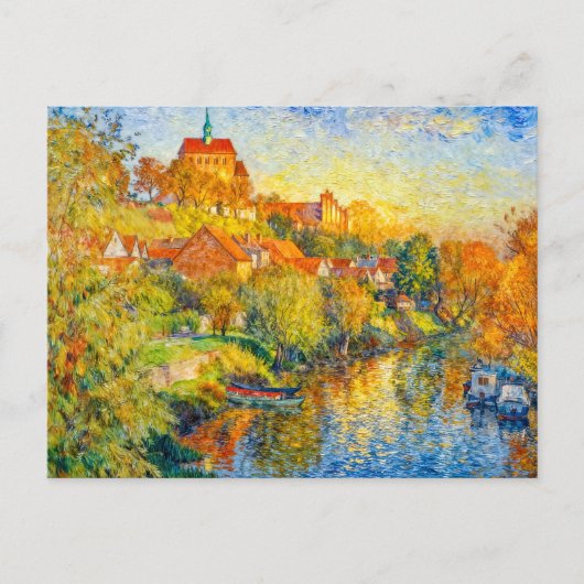 Impressionist Autumn View of Havelberg Cathedral w Briefkaart (Voorkant)