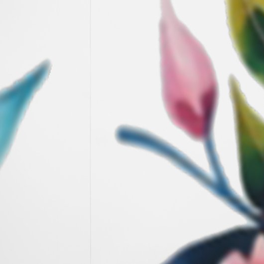 impressionist bloemen waterverven behang (Zoom)