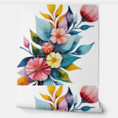 impressionist bloemen waterverven behang (Afrollen)
