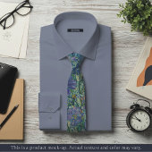 Impressionist Blue Floral Necktie Stropdas