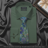 Impressionist Blue Floral Necktie Stropdas