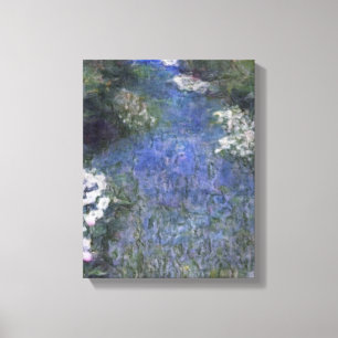 Impressionist Blue Forest Path Canvas Afdruk
