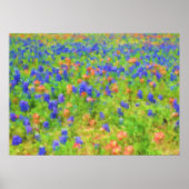 Impressionist Bluebonnet Poster (Voorkant)
