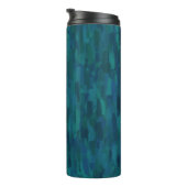 Impressionist Brush Strokes, Navy, Teal, Blue Thermosbeker (Geroteerd rechts)