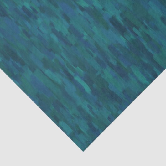 Impressionist Brush Strokes, Navy, Teal, Blue Tissuepapier (Detail)
