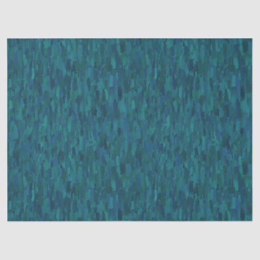 Impressionist Brush Strokes, Navy, Teal, Blue Tissuepapier (Voorkant)
