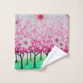 Impressionist cherry blossom douchergordijn bad handdoek (Wasdoekje)