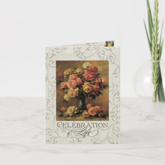 Impressionist Coral Yellow Rose 2 Memorial Service (Voorkant)