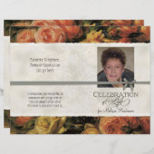 Impressionist Coral Yellow Rose 2 Memorial Service (Voorkant / Achterkant)