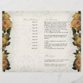 Impressionist Coral Yellow Rose 2 Memorial Service (Achterkant)