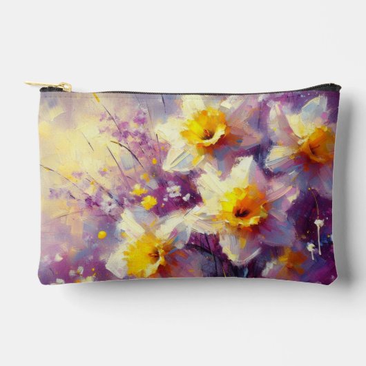 Impressionist Daffodil Floral Paarse gele kunst Etui (Voorkant)