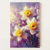 Impressionist Daffodil Floral Paarse gele kunst Planner (Achterkant)