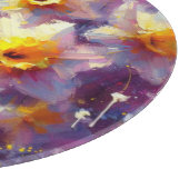 Impressionist Daffodil Floral Paarse Yellow Snijplank (Hoek)