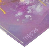 Impressionist Daffodil Floral Paarse Yellow Tafelkleed (Gekanteld)