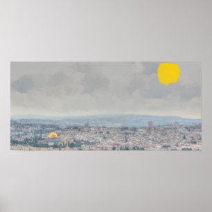 Impressionist Dome of the Rock Poster