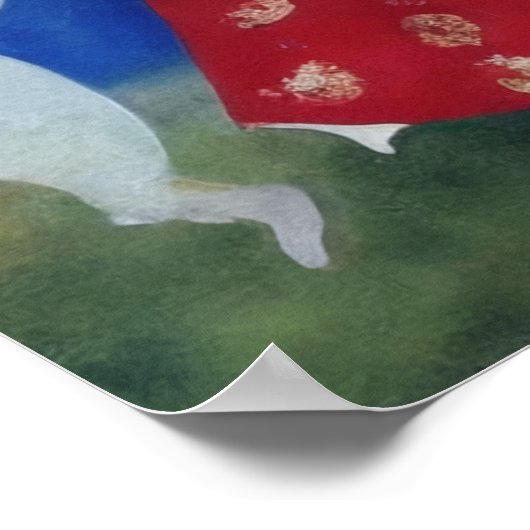 Impressionist Een oude Chinese zwaardddans Poster (Hoek)