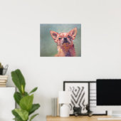 Impressionist Fine Art Chihuahua Painting Poster (Thuiskantoor)