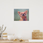 Impressionist Fine Art Chihuahua Painting Poster (Keuken)