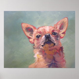 Impressionist Fine Art Chihuahua Painting Poster