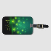 Impressionist Fireflies Monogram Bagagelabel (Voorkant (horizontaal))