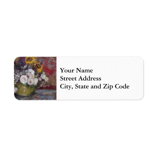 Impressionist Floral still Life - Vincent van Gogh Etiket (Voorkant)