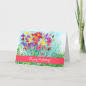 Impressionist Flowers Custom Birthday Card Kaart (Voorkant)