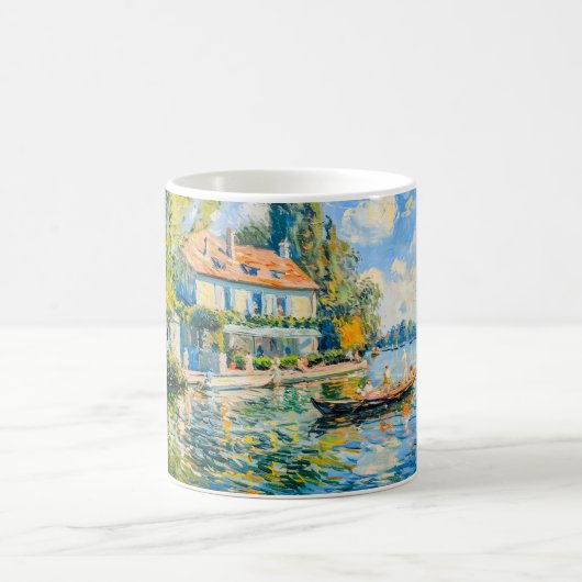 Impressionist Garden Art Mug Lakeside House with B Koffiemok (Center)
