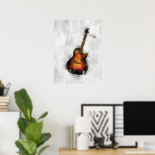 Impressionist Guitar Poster (Thuiskantoor)