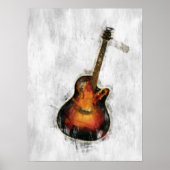 Impressionist Guitar Poster (Voorkant)