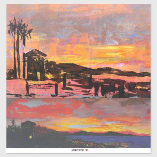 Impressionist, hetzelfde uitzicht, een onheilspell sticker (Vel)