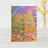 Impressionist Holiday Trees Art Card Kaart (Gele Bloem)