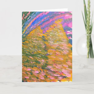Impressionist Holiday Trees Art Card Kaart