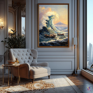 Impressionist inspireerde grote golf poster