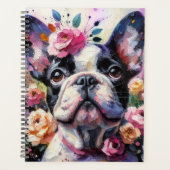 Impressionist Kleurrijke Pop Art Franse Bulldog Planner (Voorkant)