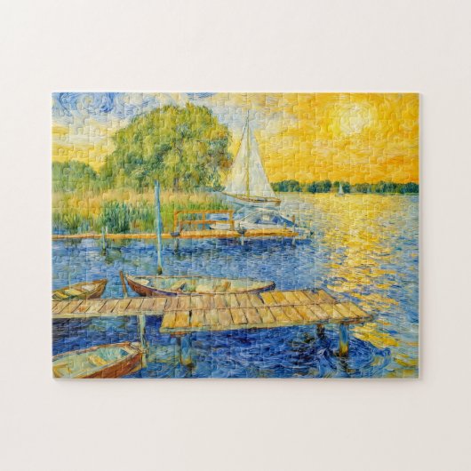 Impressionist Lakeside Pier on the Wannsee with Bo Legpuzzel (Horizontaal)