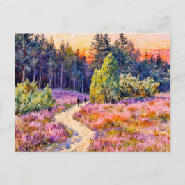 Impressionist Landscape of the Lueneburg Heath at  Briefkaart