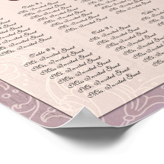 Impressionist Lila Ontvangingstabel Poster (Hoek)