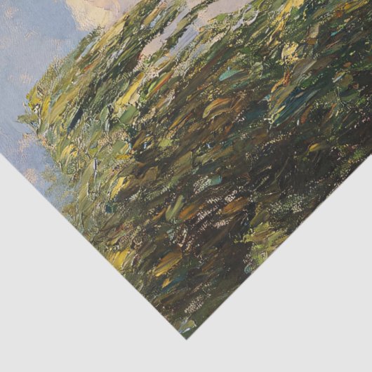 Impressionist Lily Pads Willow Tree Decoupage Tissuepapier (Detail)