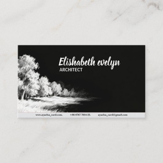 Impressionist Lines - Landscape g432 Visitekaartje (Voorkant)