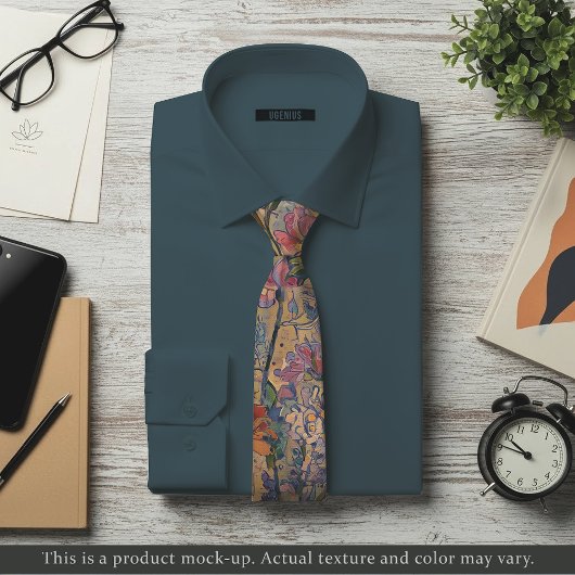 Impressionist Meadow Floral Necktie Stropdas