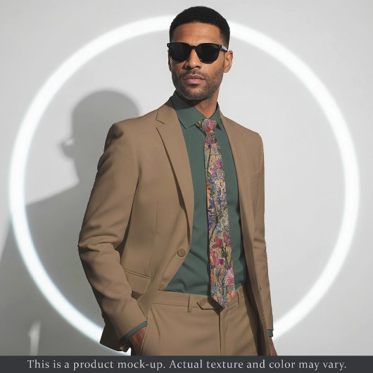 Impressionist Meadow Floral Necktie Stropdas