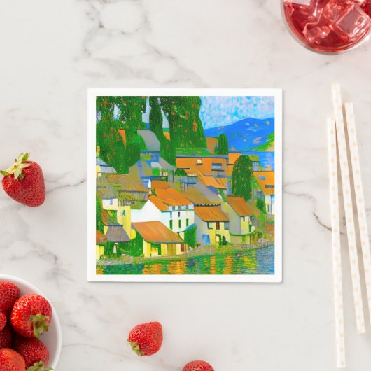 Impressionist  Mediterranean Village by the Sea   Servet (Insitu)