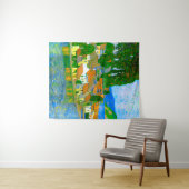 Impressionist  Mediterranean Village by the Sea  Wandkleed (In Situ (horizontaal))